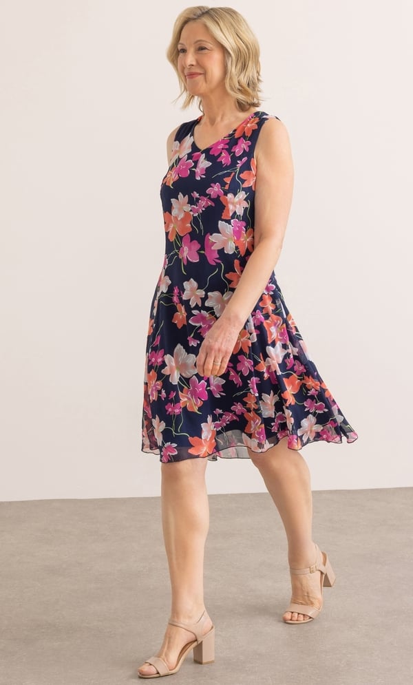 Anna Rose Floral Print Shift Dress