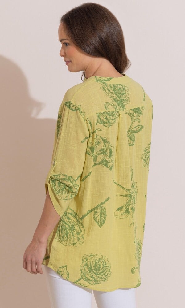 Printed Textured Cotton Top