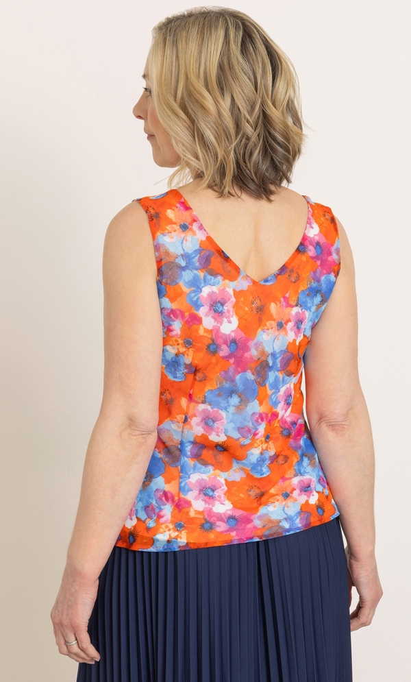 Anna Rose Bouquet Print Sleeveless Top