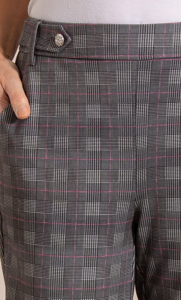 Anna Rose Checked Slim Leg Trousers