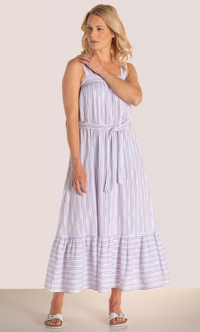 Striped Sleeveless Maxi Dress