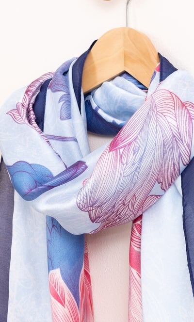 Lightweight Floral Bloom Printed Scarf