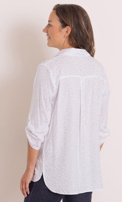 Anna Rose Foil Spot Blouse
