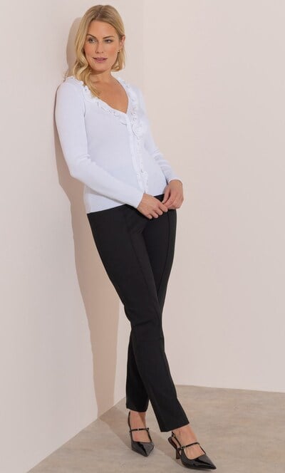 Anna Rose Floral Applique Cardigan