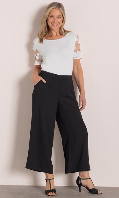 Anna Rose Wide Leg Cropped Trousers