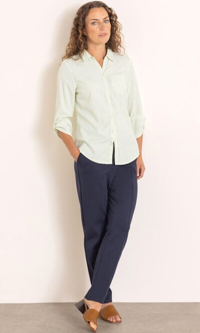 Anna Rose Embellished Striped Shirt
