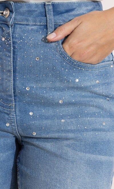 Embellished Kick Flare Jeans