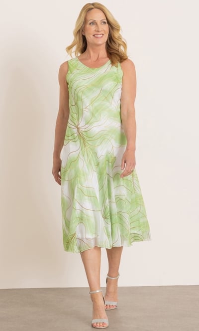 Anna Rose Printed Bias Cut Printed Midi Dress