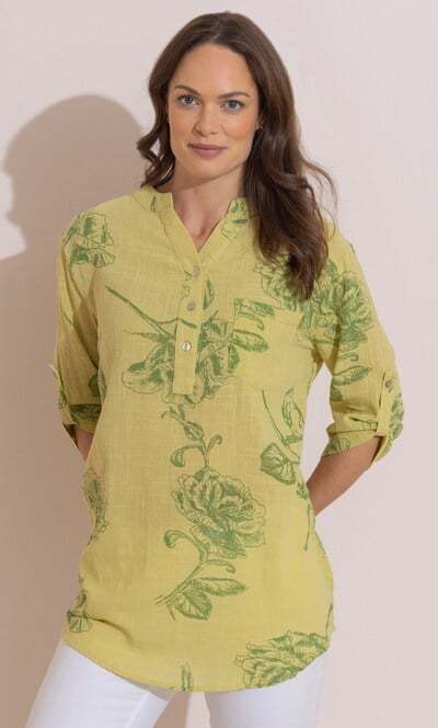 Printed Textured Cotton Top