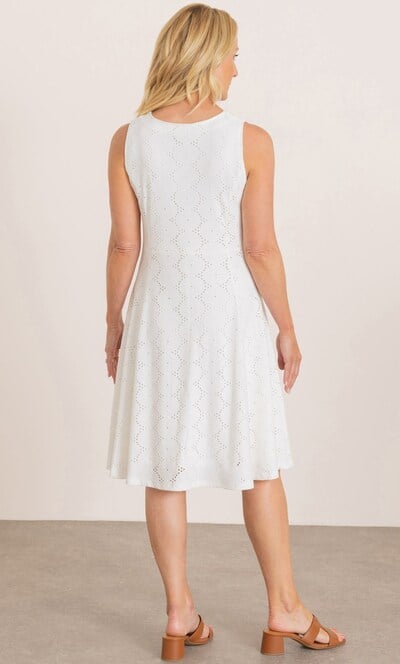 Anna Rose Sleeveless Button Jersey Dress