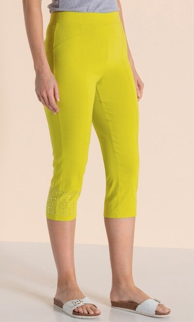 Embellished Pull On Capri Pants