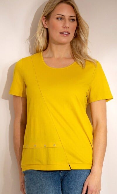 Eyelet Trim Short Sleeve Top