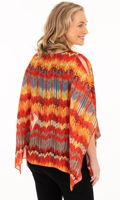 Printed Georgette And Jersey Top
