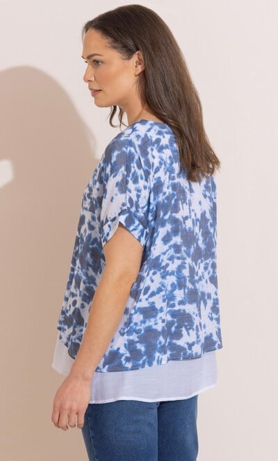 Printed Layered Tunic Top
