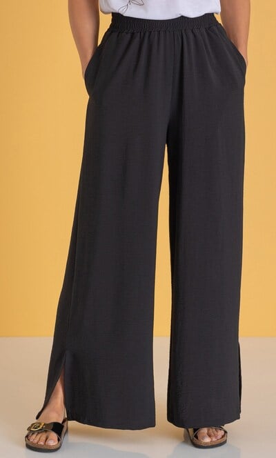 Wide Leg Pull On Trousers