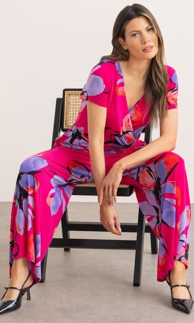 Wide Leg Printed Jumpsuit