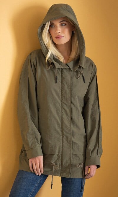 Hooded Raglan Sleeve Jacket