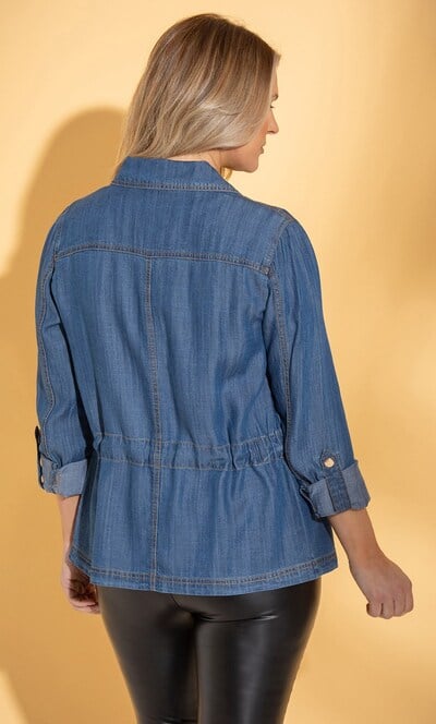 Lightweight Roll Sleeve Denim Jacket