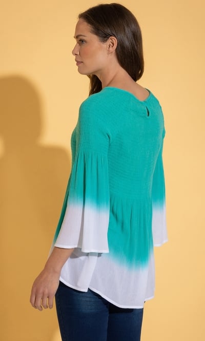 Dip Dye Smocked Top