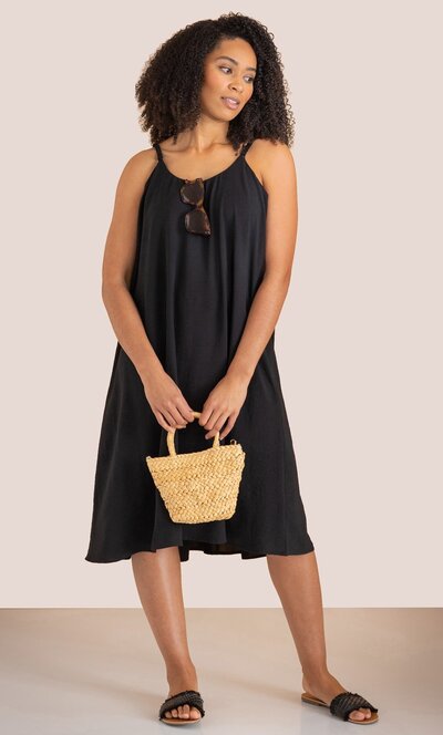 Spaghetti Strap Textured Dress