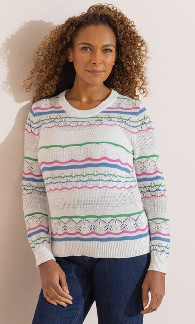 Anna Rose Striped Knitted Jumper