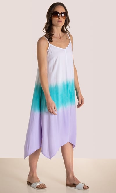 Bias Cut Dip Dye Dress