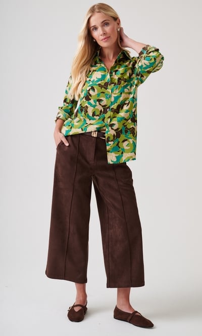 Floral Printed High Low Overshirt
