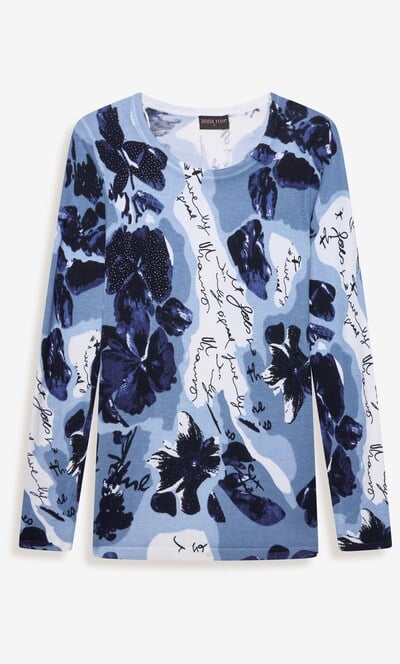 Anna Rose Embellished Printed Jumper