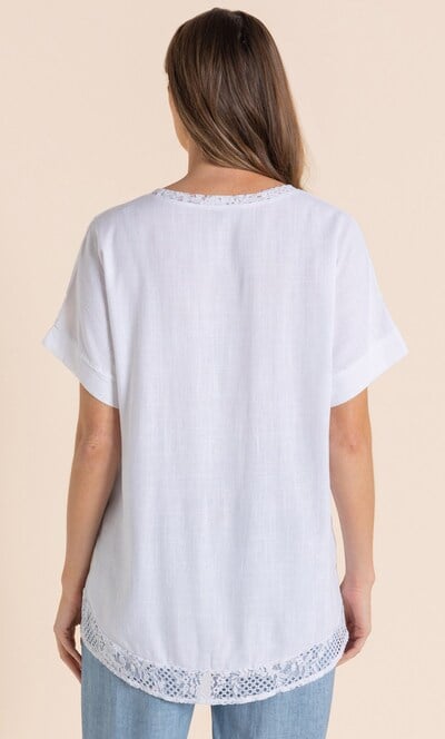 Linen Blend Relaxed Fit Top