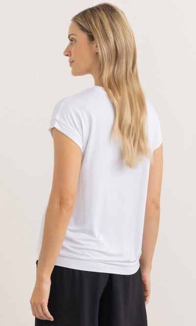 Lace And Jersey Short Sleeve Top