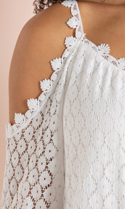 Cold Shoulder Lace Top