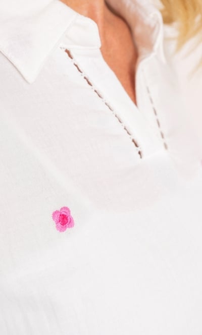 Anna Rose Embroidered Cotton Top