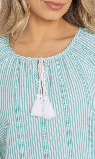 Striped Seersucker Top