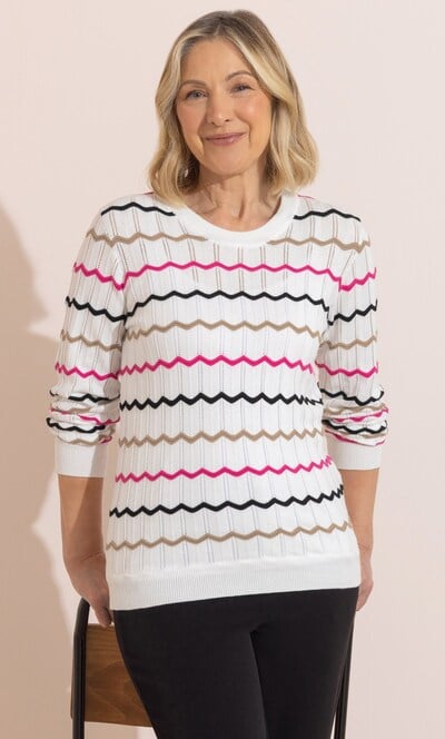 Anna Rose Patterned Knit Jumper