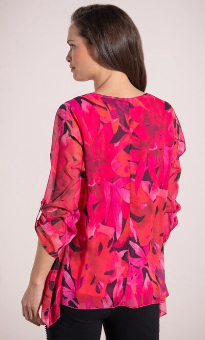 Printed Dip Hem Top