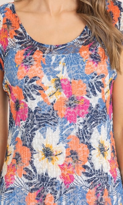 Bouquet Printed Pleated Dress