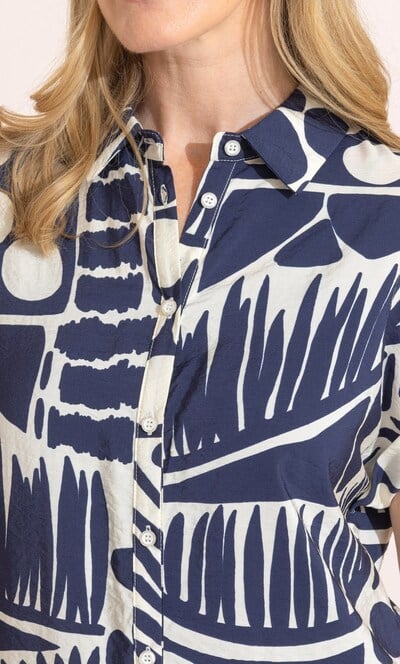 Anna Rose Spot Printed Short Sleeve Blouse