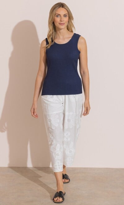 Textured Sleeveless Vest Top