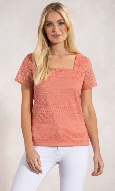 Short Sleeve Lace Top