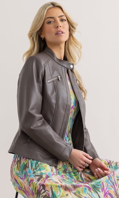 Faux Leather Biker Jacket