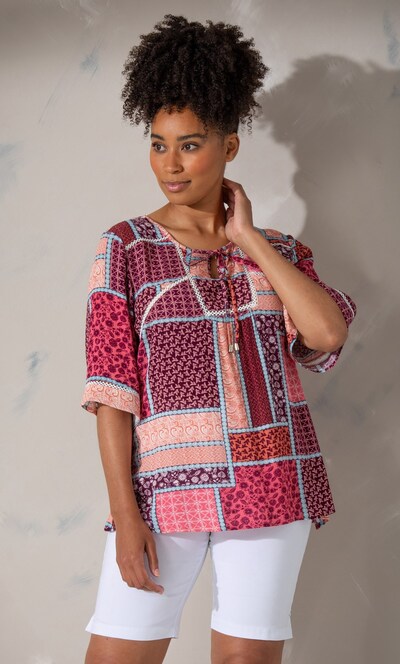 Patchwork Print Top