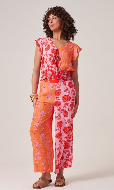 Paisley Printed Cropped Top