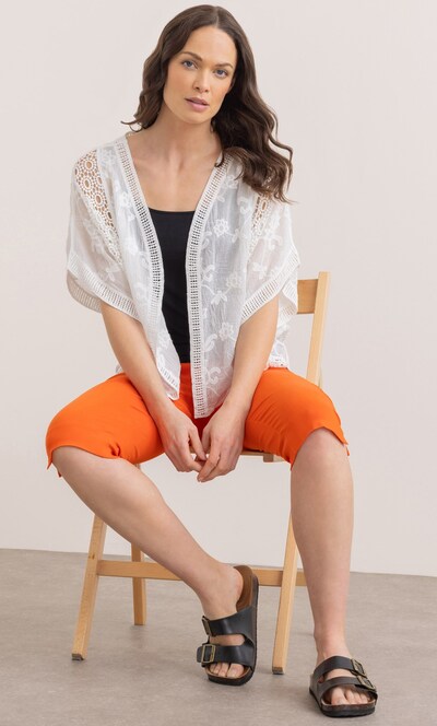 Crochet Trim Cotton Cover Up