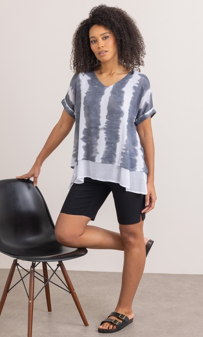 Tie Dye Layered Top
