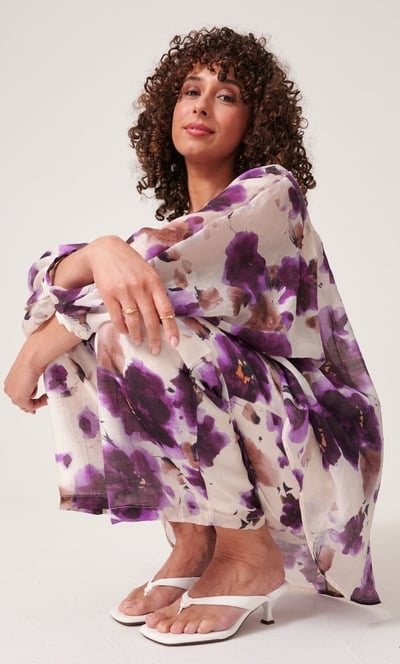 Floral Printed Straight Leg Trousers