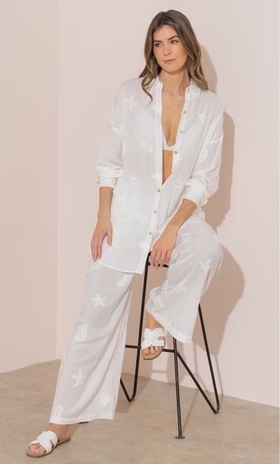 Embroidered Shell Blouse