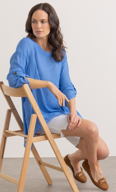 Dip Hem Pocket Tunic Top
