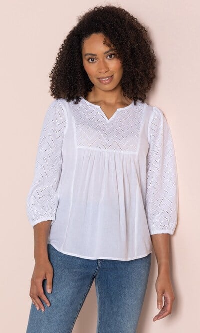 Embroidered Cotton Top
