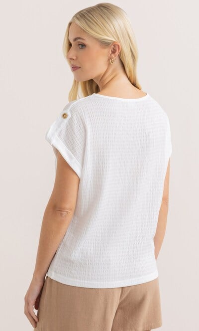 Textured Short Sleeve Top