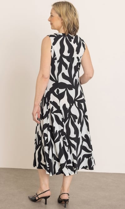Anna Rose Embellished Fit And Flare Printed Dress
